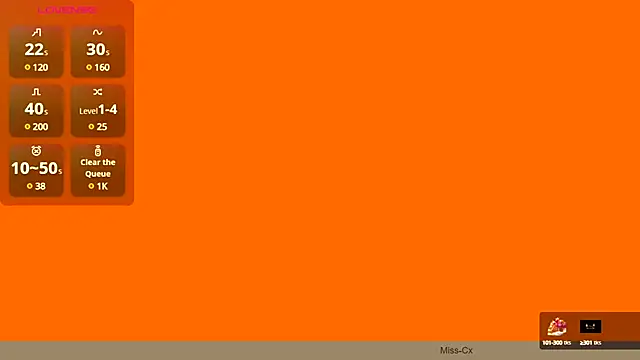 Snapshot of Miss-Cx chatting on February 9, 7:09 pm Miss-Cx online show from February 9, 7:09 pm