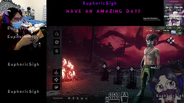 Snapshot of EuphoricSigh chatting on March 17, 5:00 am EuphoricSigh online show from March 17, 5:00 am