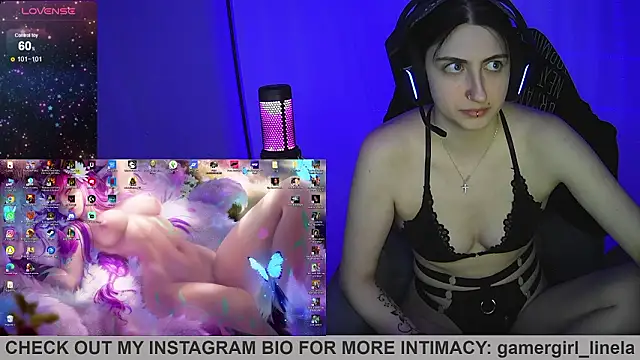 Snapshot of Gamergirl-Linela chatting on February 22, 10:08 pm Gamergirl-Linela online show from February 22, 10:08 pm