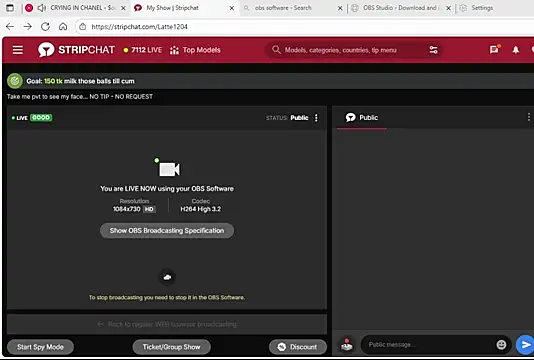 Latte1204 online show from October 18, 10:38 am