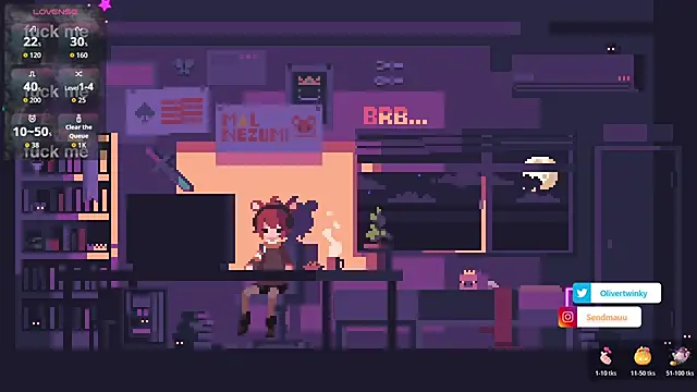 Snapshot of OliverTwinky chatting on November 9, 4:00 am OliverTwinky online show from November 9, 4:00 am