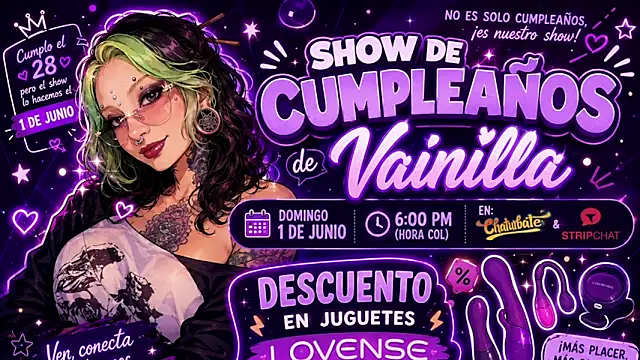vainilla doll online show from June 2, 12:56 am