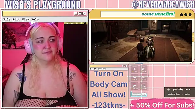 Snapshot of nevermakeawish chatting on April 3, 4:43 am nevermakeawish online show from April 3, 4:43 am