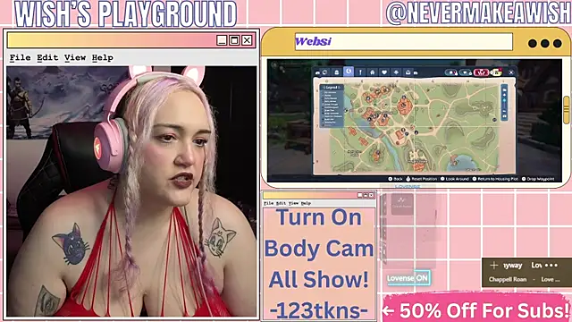Snapshot of nevermakeawish chatting on April 7, 9:43 am nevermakeawish online show from April 7, 9:43 am