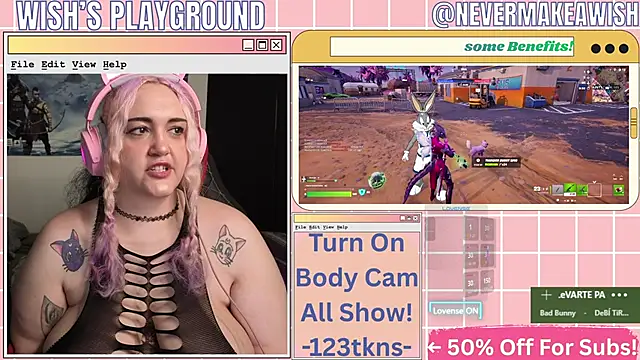 Snapshot of nevermakeawish chatting on April 9, 9:15 am nevermakeawish online show from April 9, 9:15 am