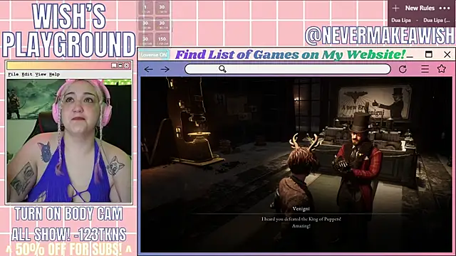 Snapshot of nevermakeawish chatting on April 10, 5:45 am nevermakeawish online show from April 10, 5:45 am