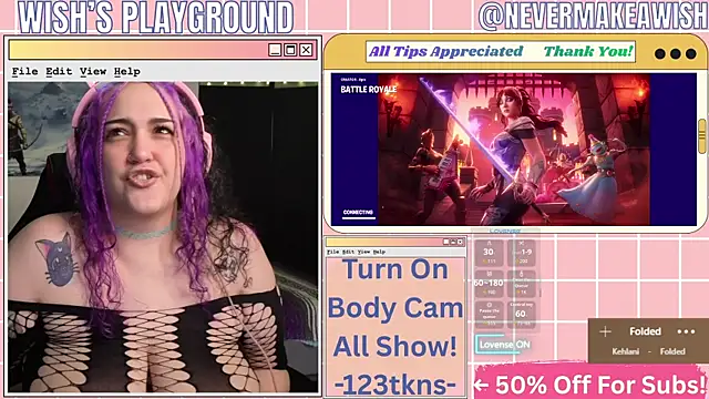 Snapshot of nevermakeawish chatting on April 12, 9:58 am nevermakeawish online show from April 12, 9:58 am