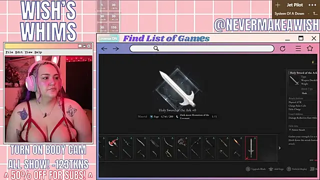 Snapshot of nevermakeawish chatting on May 15, 5:14 am nevermakeawish online show from May 15, 5:14 am