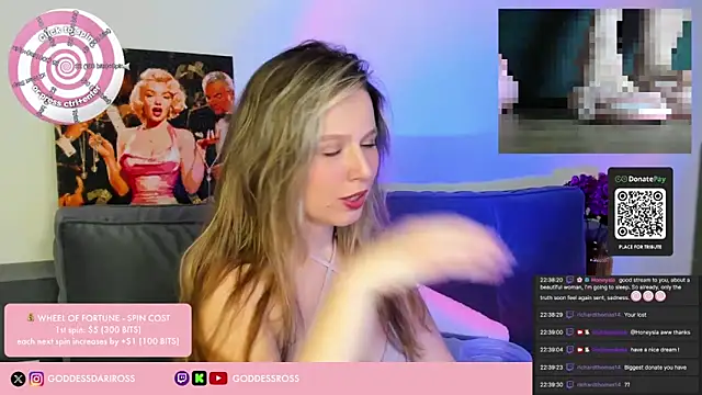 GoddessRoss online show from February 2, 7:56 pm