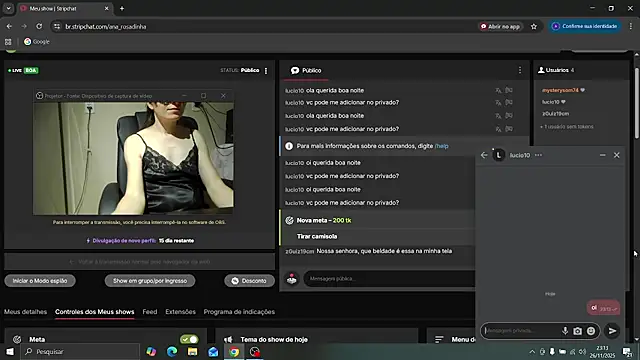 Snapshot of ana_rosadinha chatting on November 27, 2:13 am ana rosadinha online show from November 27, 2:13 am