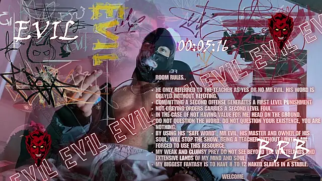 Snapshot of 3v1l chatting on November 13, 10:41 pm 3v1l online show from November 13, 10:41 pm