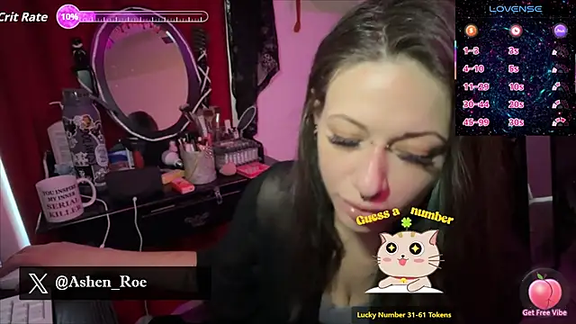 AshenRoe online show from March 7, 3:09 pm