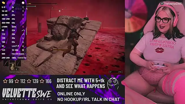 Snapshot of VelvetteSWE chatting on July 2, 3:45 am VelvetteSWE online show from July 2, 3:45 am