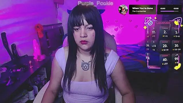 Snapshot of Purple-Pookiee chatting on March 4, 4:29 am Purple-Pookiee online show from March 4, 4:29 am