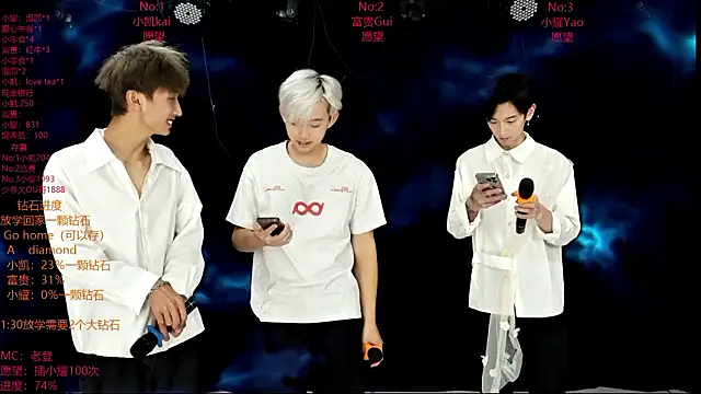 Snapshot of AOA-boy chatting on March 9, 12:14 am AOA-boy online show from March 9, 12:14 am