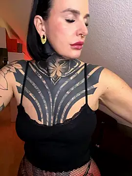 Snapshot of InkedBiitch chatting on January 8, 6:16 am InkedBiitch online show from January 8, 6:16 am