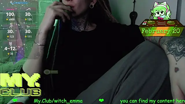 Snapshot of Witch_Emma chatting on February 20, 7:21 am Witch Emma online show from February 20, 7:21 am