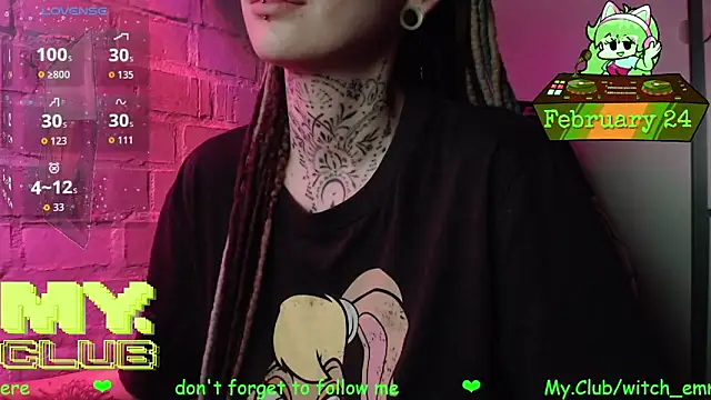 Snapshot of Witch_Emma chatting on February 24, 7:39 am Witch Emma online show from February 24, 7:39 am