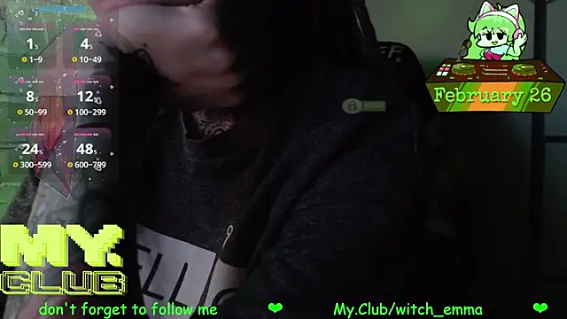 Snapshot of Witch_Emma chatting on February 26, 9:52 am Witch Emma online show from February 26, 9:52 am