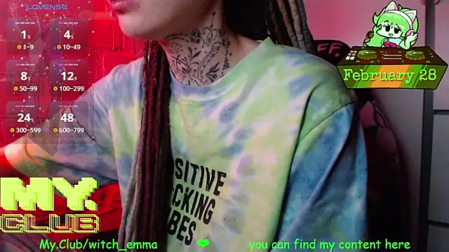 Snapshot of Witch_Emma chatting on February 28, 8:48 am Witch Emma online show from February 28, 8:48 am