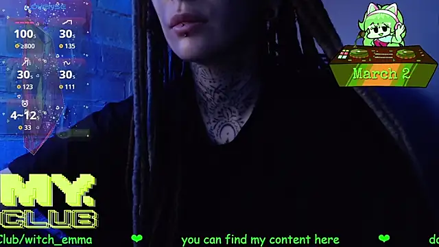Snapshot of Witch_Emma chatting on March 2, 10:55 am Witch Emma online show from March 2, 10:55 am