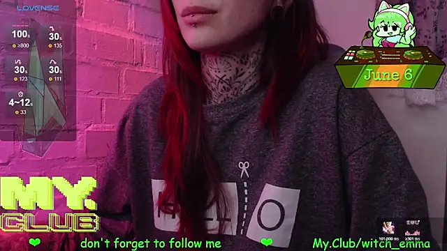 Snapshot of Witch_Emma chatting on June 6, 5:56 am Witch Emma online show from June 6, 5:56 am