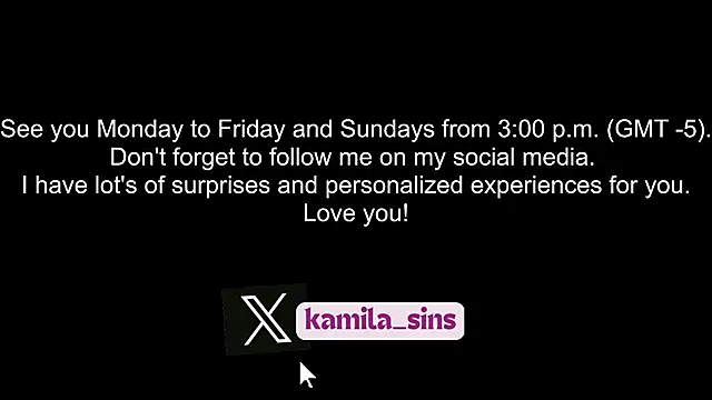 kamila sins online show from February 17, 8:26 pm