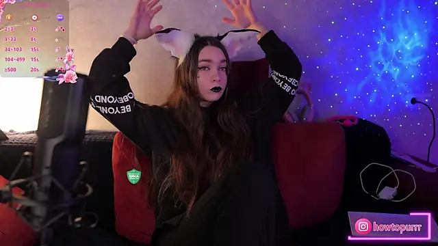 Snapshot of How2Meow chatting on February 21, 5:42 pm How2Meow online show from February 21, 5:42 pm